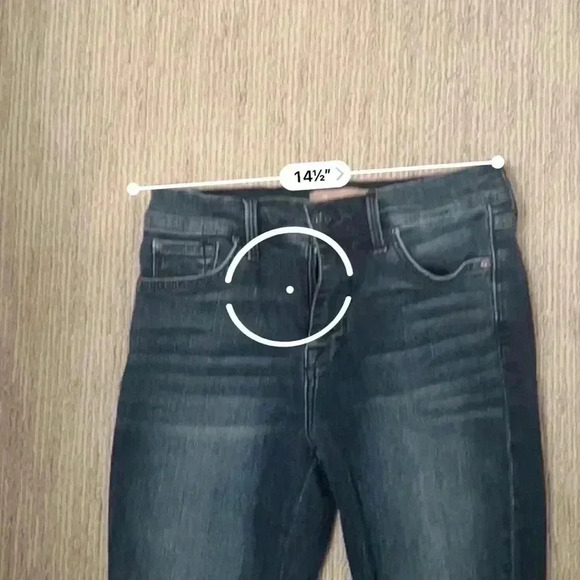 SEVEN 7 FOR ALL MANKIND SIZE 29 B(AIR) DENIM HIGH WAIST SKINNY JEANS WITH VELVET - Picture 6 of 13